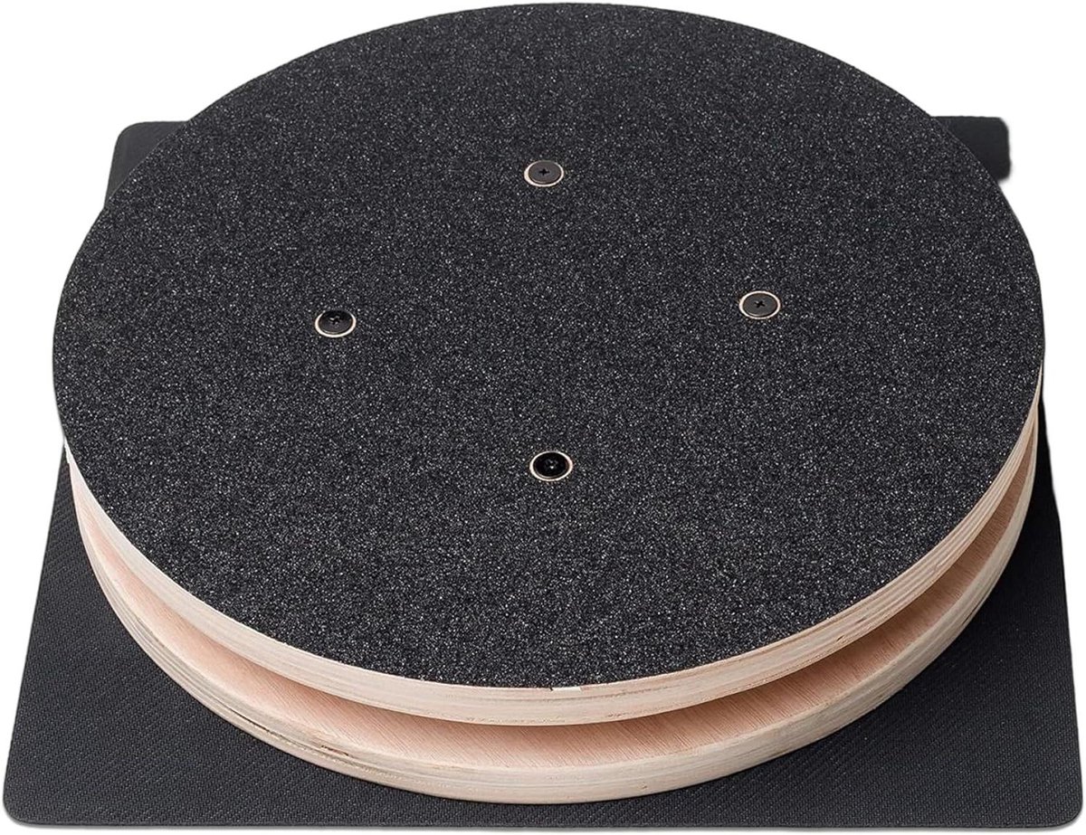Twist Board - Taille Trainer - Kern Versterken - Antislip Hout - 30 cm - Zwart