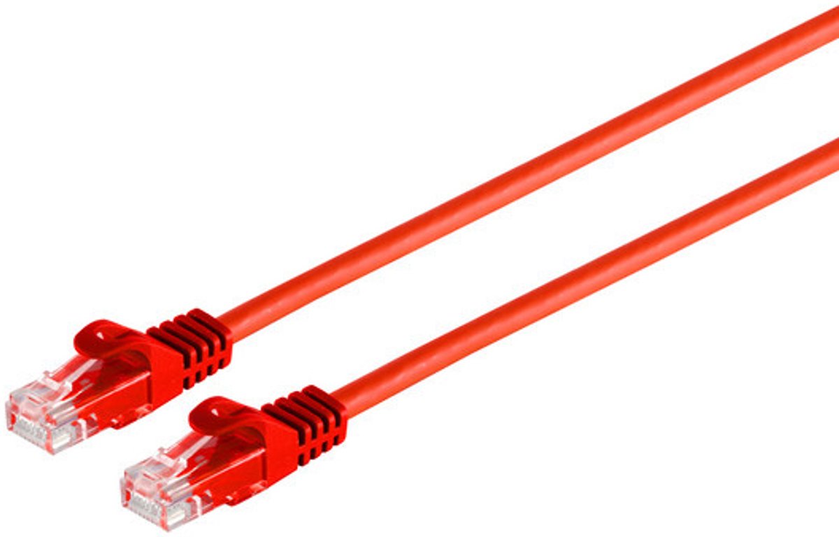RJ45 Patchkabel CAT 7 Rohkabel U/UTP rot 25m