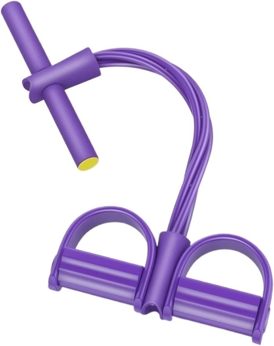 Pedaaltrekapparaat - Spantouw Fitness - Thuis Sporten - Veelzijdige Oefeningen - 40 x 26 cm - Paars