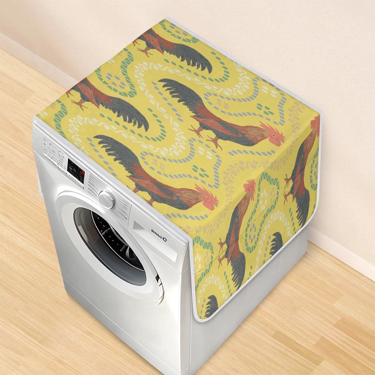 Wasmachine Drogerhoes Apparaatbescherming Apparaten Beschermen Met Opbergvakken 117 x 485 cm Met Hanenprint