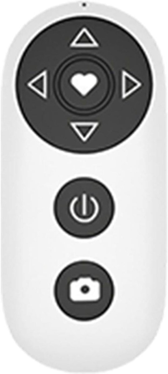 Draadloze Afstandsbediening - Camera Clicker - Presenteren en Media - Energiebesparend Ontwerp - 8 x 3.8 x 1.4 cm - Wit