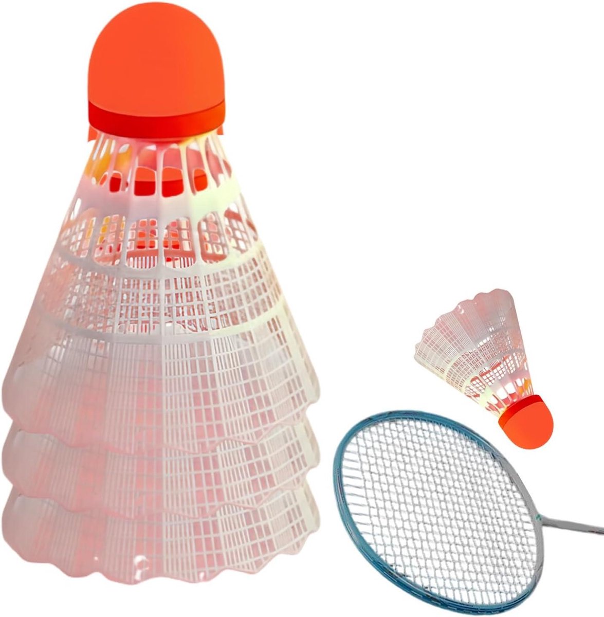 Badminton Shuttles - Trainingsballen - Buiten Spelen - Lichtgevend Ontwerp - 3 Stuks - Rood