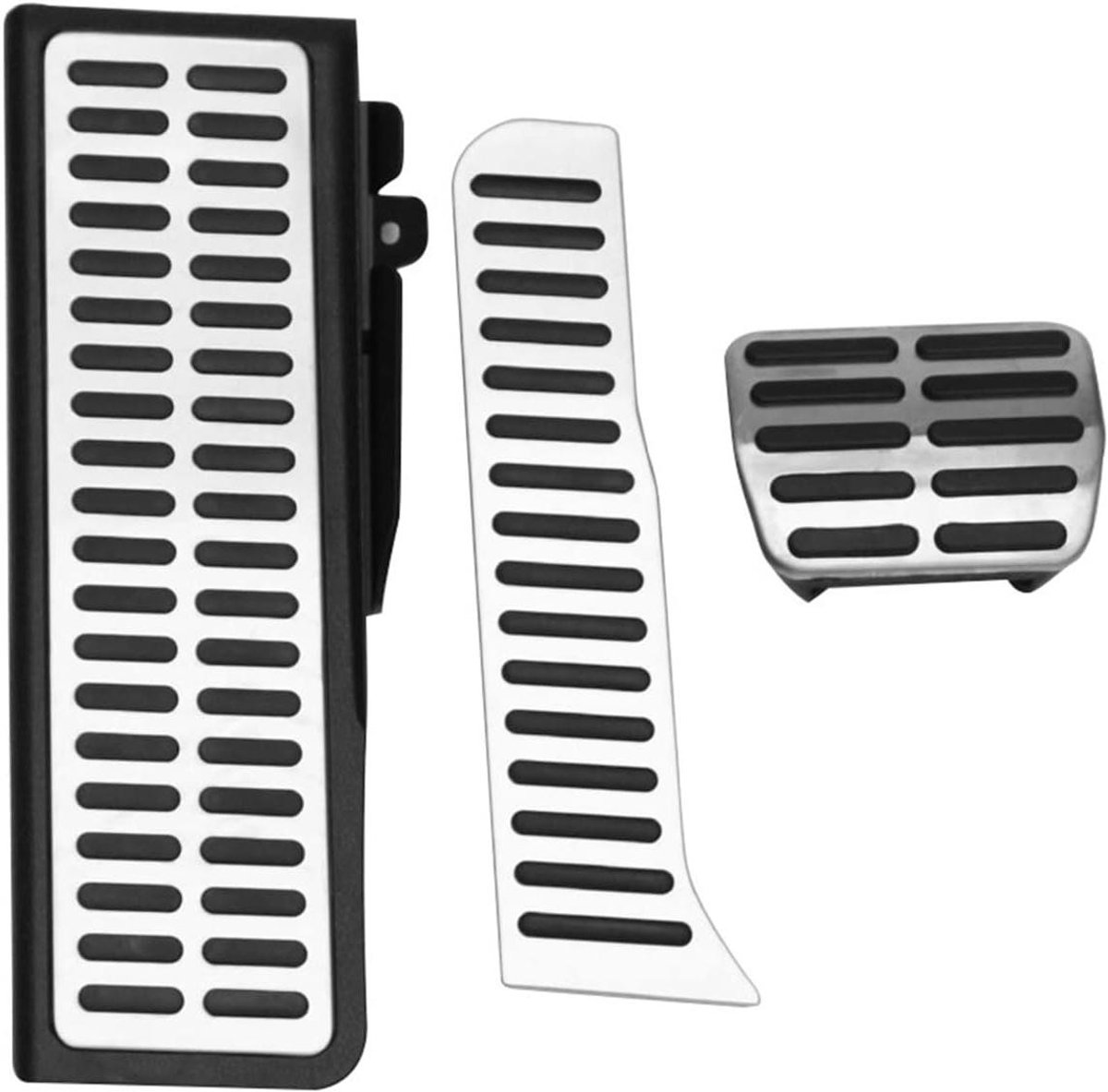 Auto Pedaal Covers - Voetpedaal Set - Veiliger Rijden - Antislip Ontwerp - One Size - Zilver Zwart