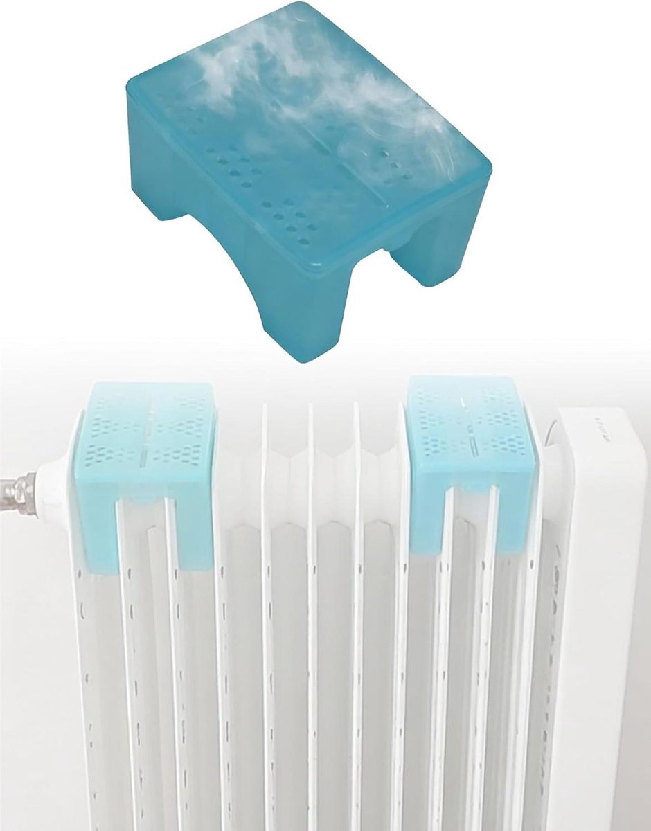 Draagbare Luchtbevochtiger - Radiator Verwarmer - Droge Lucht Bestrijden - Natuurlijke Verdamping - 5.1 x 4 x 7.1 cm - Wit