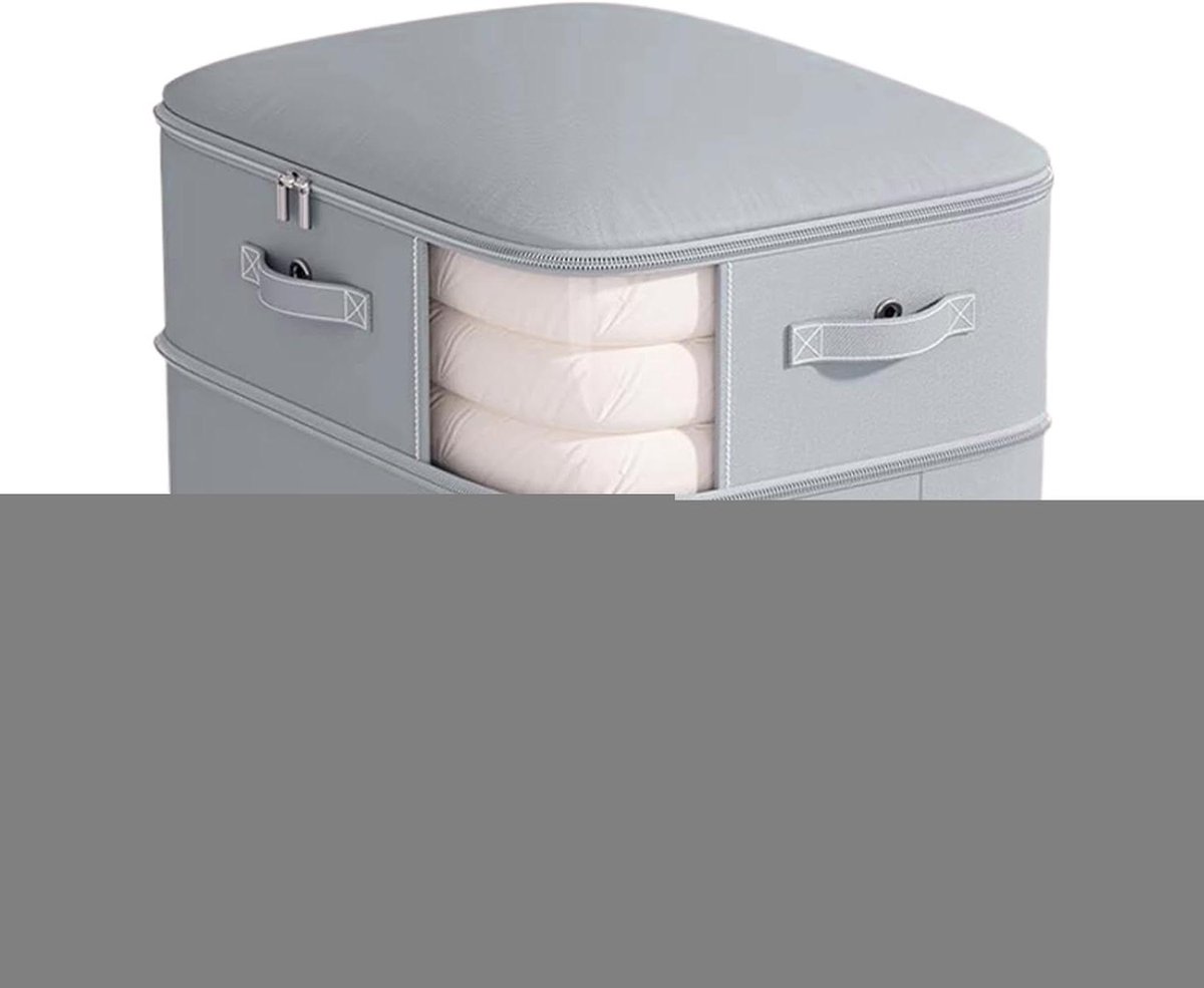 Compressie Organizer - Vacuümzakken Kledingrek - Ruimte Besparen - Dubbellaags Ontwerp - 54 x 42 x 60 cm - Grijs