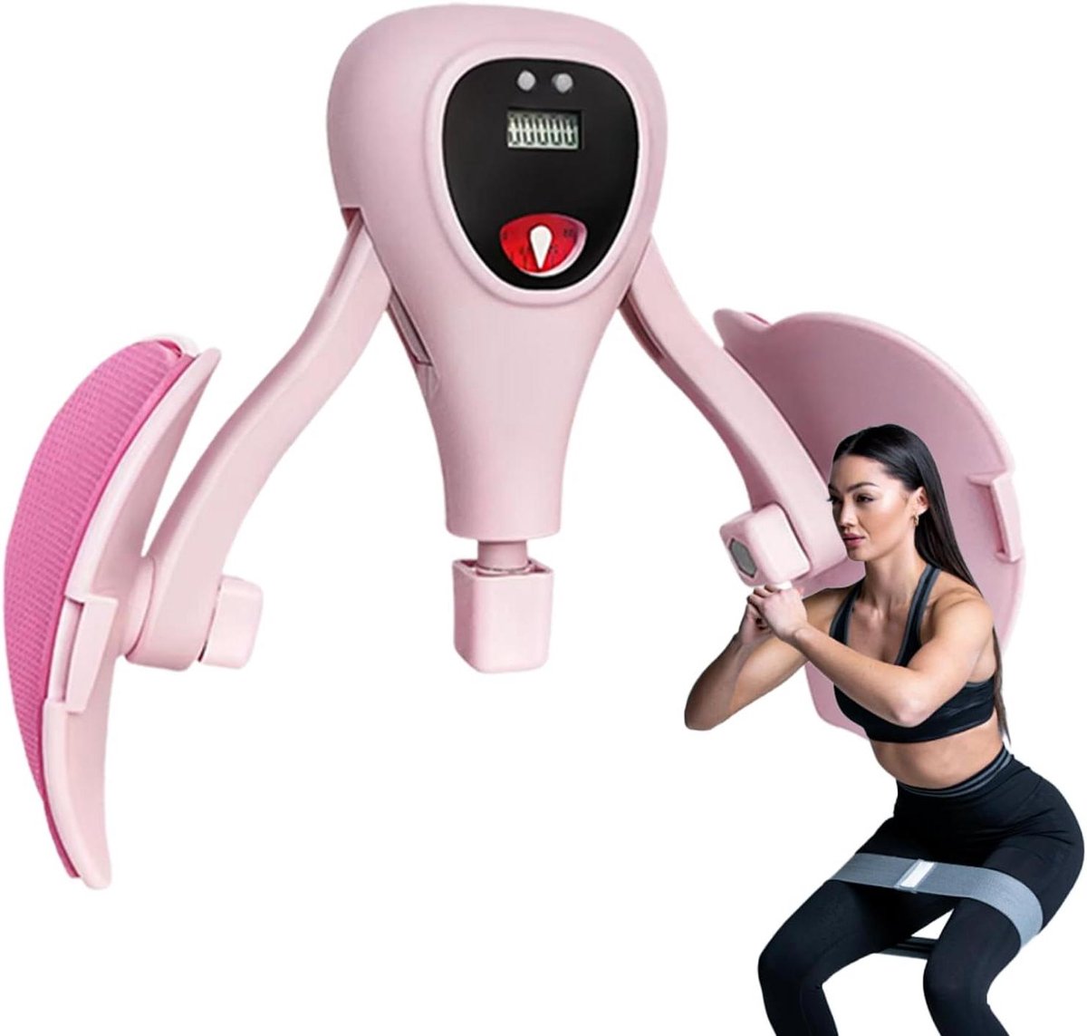 Dij Trainer - Beentrainer Heup - Spier Vormen - Met Digitale Teller - Verstelbaar - Roze