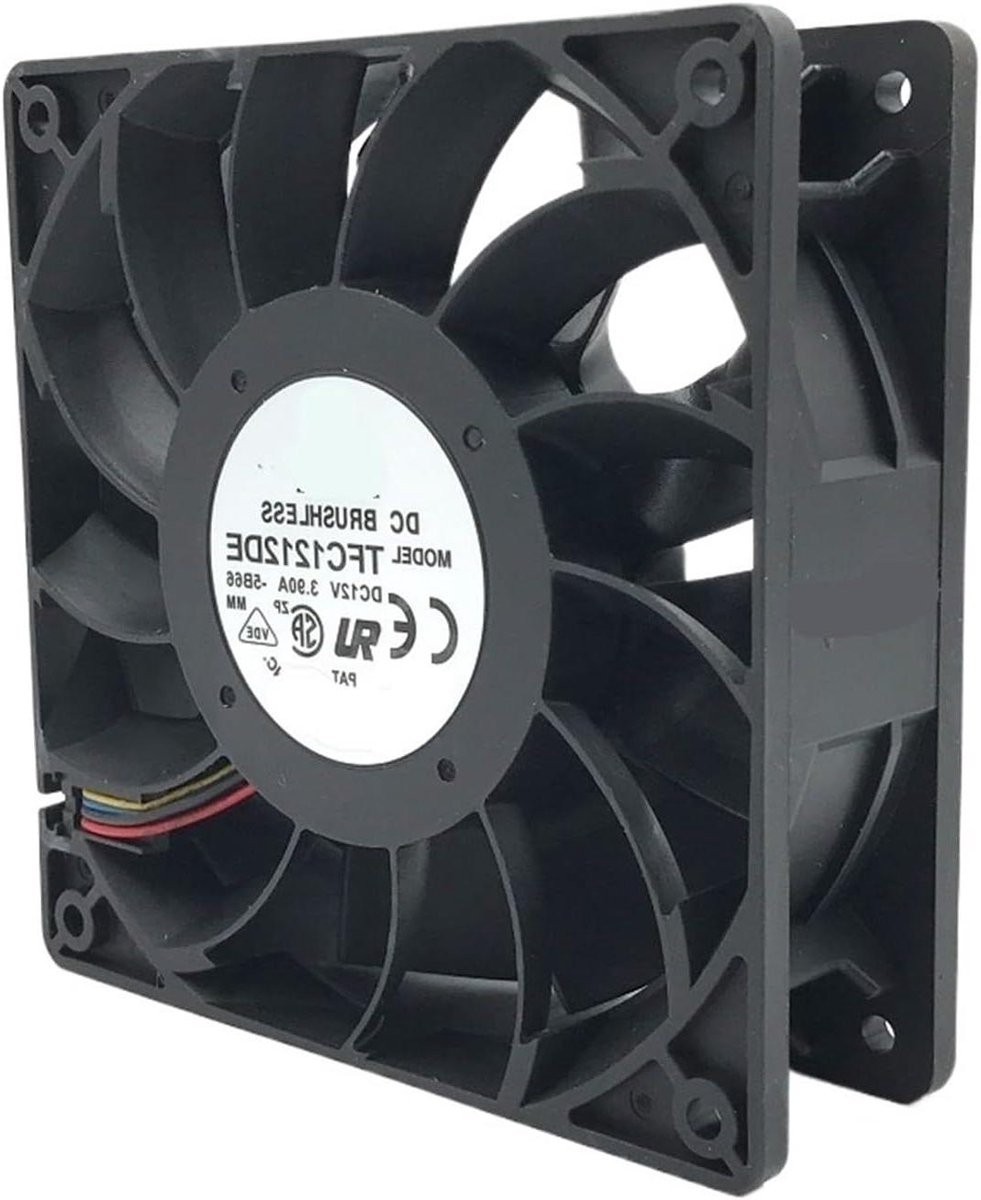Industriële Ventilator - Koeling - Apparatuur Koelen - Dubbele Kogellagers - 120mm - Zwart