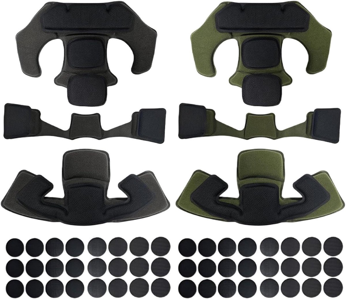 Helm Vulling - Schokabsorberende Pads - Verbeterd Comfort - Zacht Schuimmateriaal - 9 Stuks - Zwart