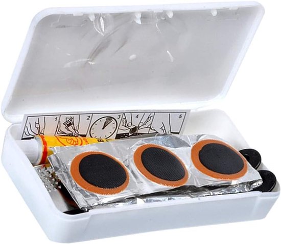 Fiets Band Reparatie - Patch Kit - Onderweg Herstellen - Compleet Set - 12x6x3cm - Diverse Kleuren van fiets — afbeelding 3