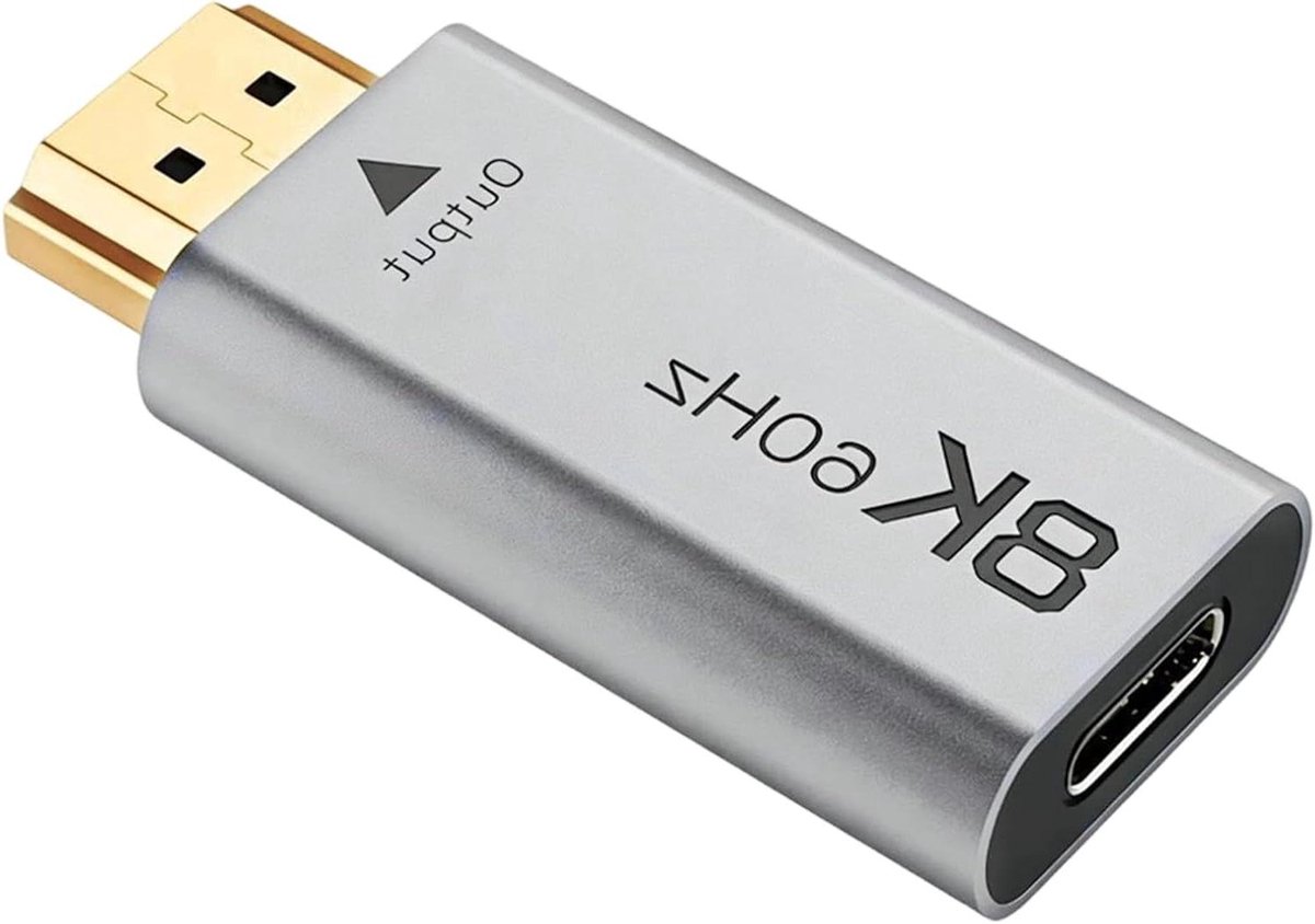 Monitor Adapter - Beamer Converter - Beeld Overzetten - 8K 60Hz HD - Compact Formaat - Zilver