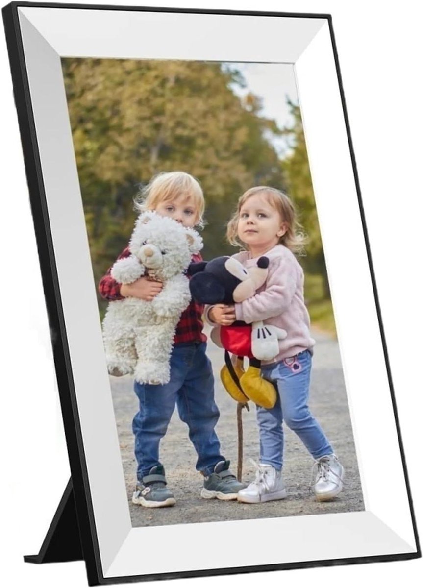 Digitale fotolijst - WiFi display - Foto's delen - HD IPS touchscreen - 101 inch - Zwart