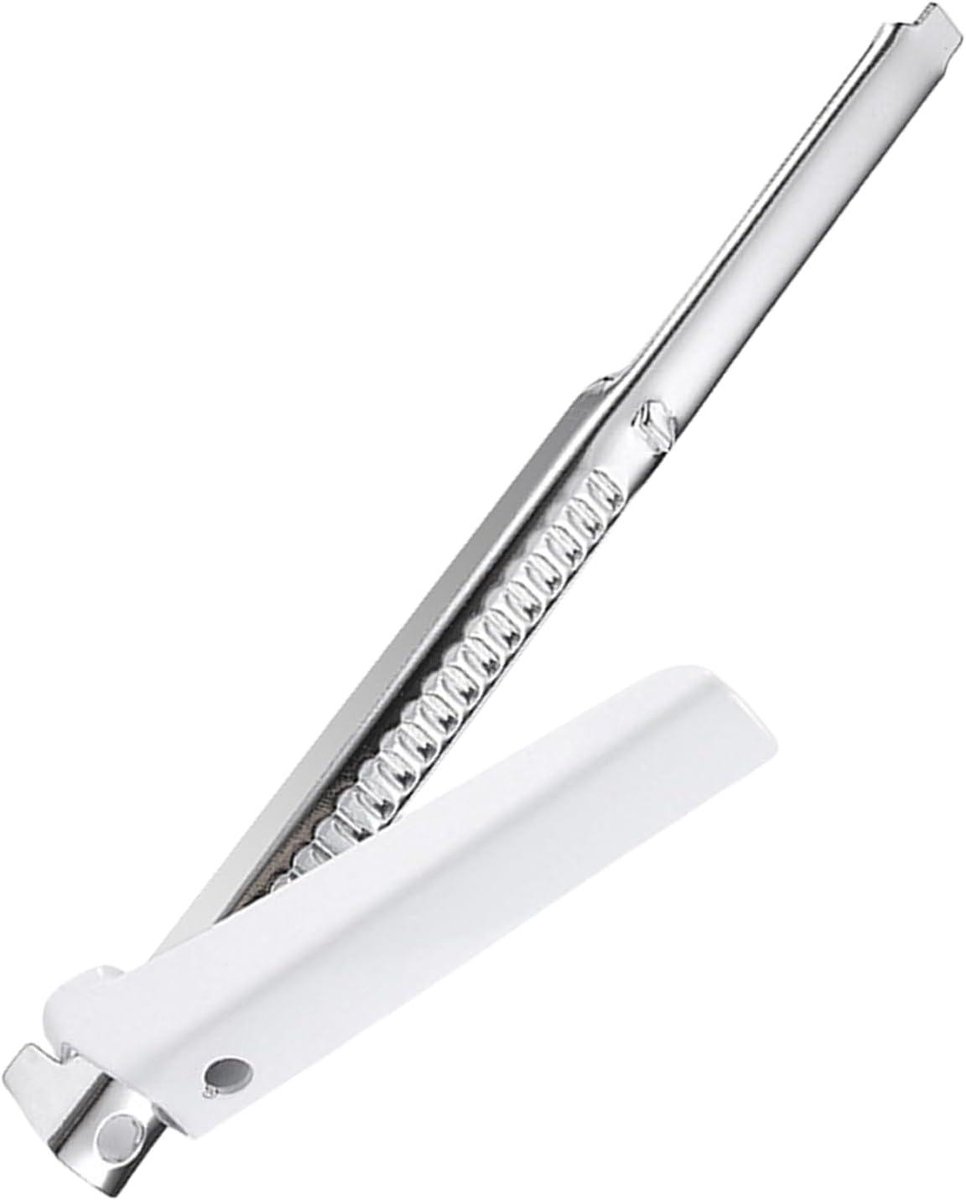 Pottenopener Verstelbaar - Blik Grijper - Keuken Hulp - Ergonomisch Ontwerp - 19.4 cm - Wit