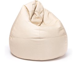 Zitzak Polyester - Comfortabele Poef - Ontspannen Zitten - Vuilafstotende Stof - 110x95 cm - Eff M Zwart