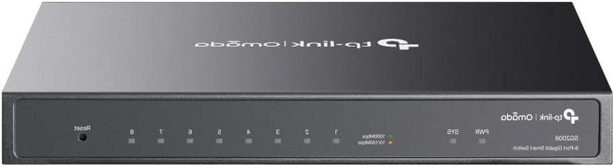 Netwerk Switch - Gigabit Poorten - Netwerk Uitbreiding - Centraal Beheer - 8 Poorten - Zwart