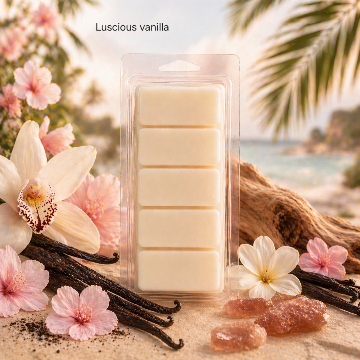 Waxmelts Luscious Vanilla - Snapbar - 55 gram - Sojawas - Handmade - Dierproefvrij - Vegan - Huisparfum - Voor in geurbrander - Waxbrander - Geur in huis - Wax melt - Geurkaars - Parfum