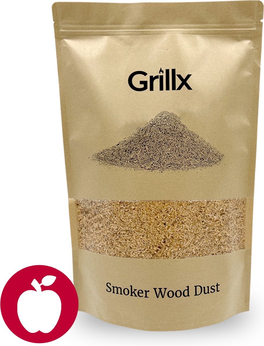 Grillx Rookmot Appel - 3 Liter - Genoeg voor 7x koud roken - Cold Smoke Generator