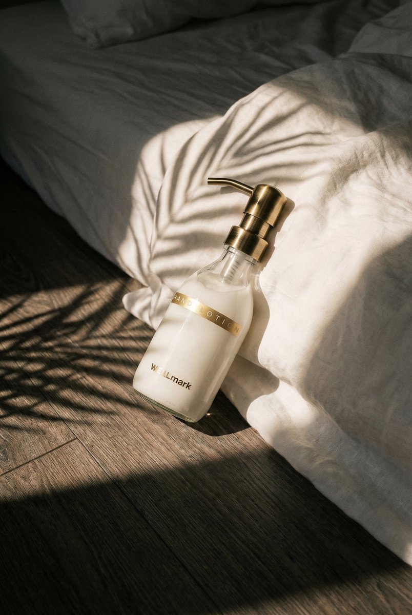 Wellmark Hand Lotion - Frisse Linnen 250ml met Messing pomp