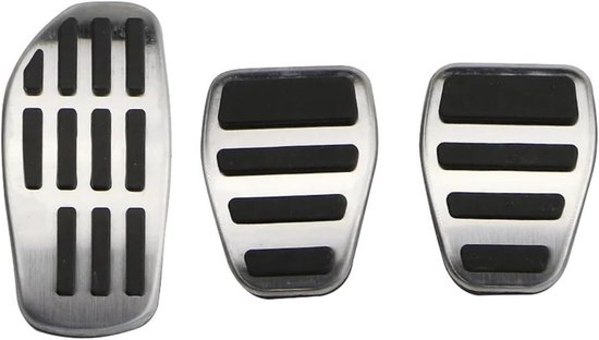 Auto Pedaalhoezen - Voetpedaal Covers - Verbeter Rijervaring - Antislip Ontwerp - 3 Stuks - Zilver — afbeelding 2
