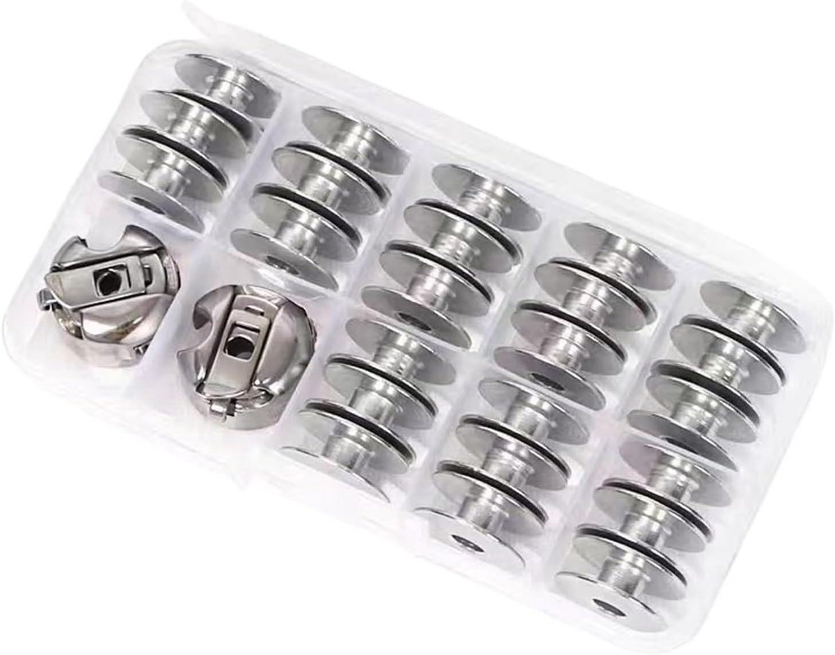 Naaimachine Spoeltjes - Metalen spoelen - Naaien - Anti-wrijving anti-roest - 24 stuks - Zilver