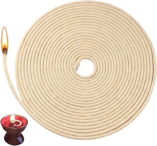 Foto: Kaarslont voor zelf maken olie lamp lont kaarsen en lampen maken geurloos katoen materiaal