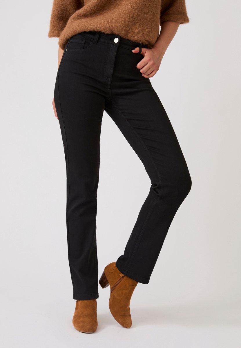 Damart - Jeans straight fit Perfect Fit by Damart - Dames - Zwart - 38