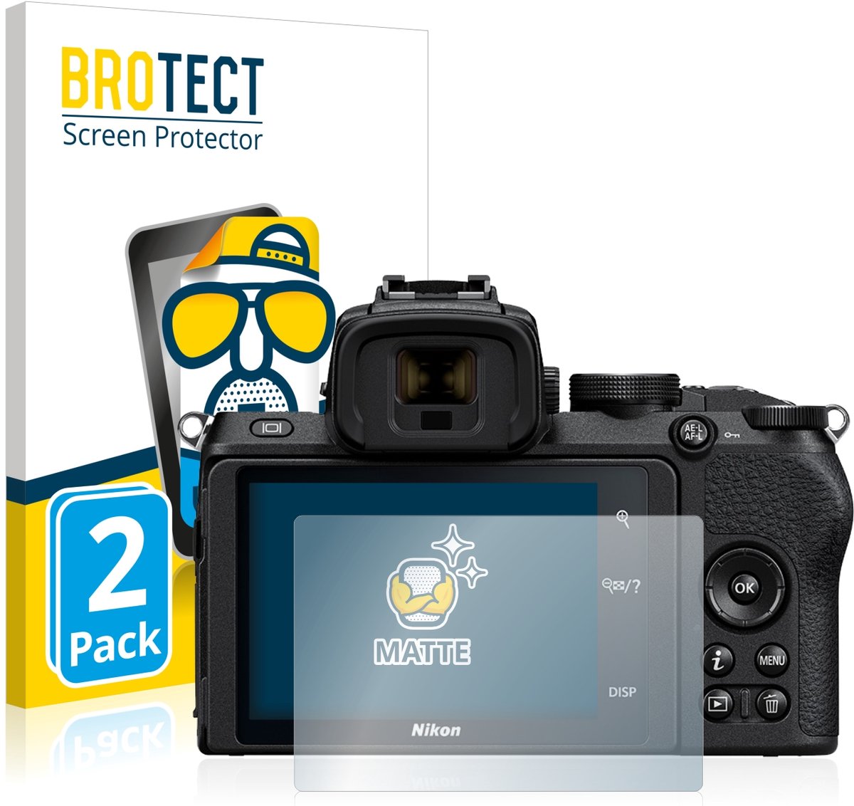 BROTECT - Screenprotector voor Nikon Z 50 - Folie Beschermfolie matte 2 Stuks