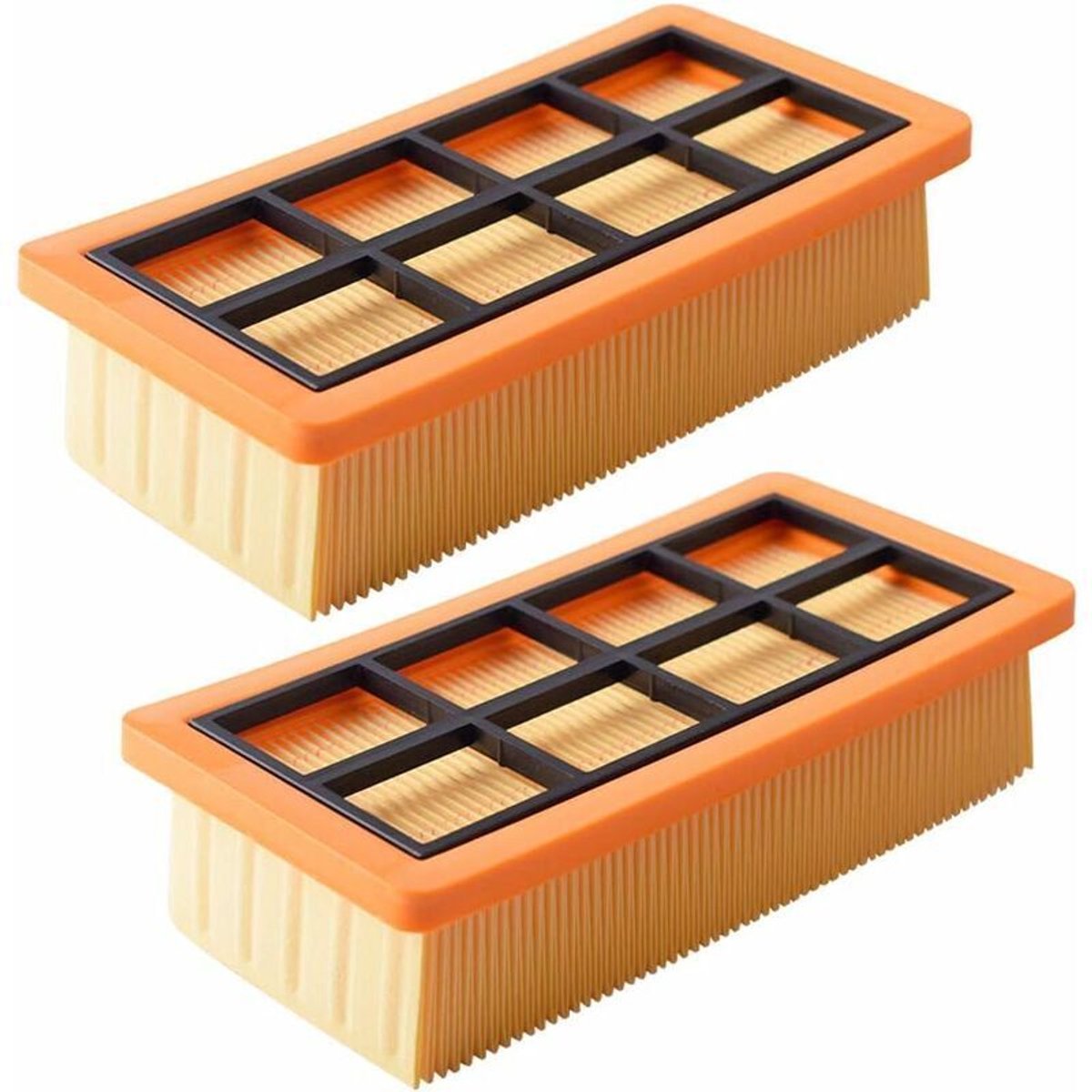 2 Stuks Vervangfilters geschikt voor Kärcher AD3.200/AD3.000 stofzuigers - Stofzuiger onderdeel - Wasbare Vouwfilters - Vervangfilters