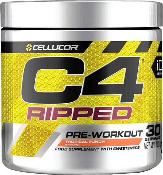 Cellucor C4 Ripped pre-workout, Tropical Punch, 30 porties, 165 gram.