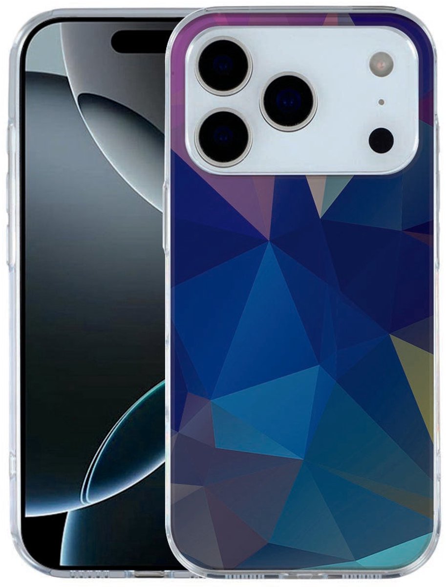 TPU Hoesje Apple iPhone 17 Pro Polygon Dark