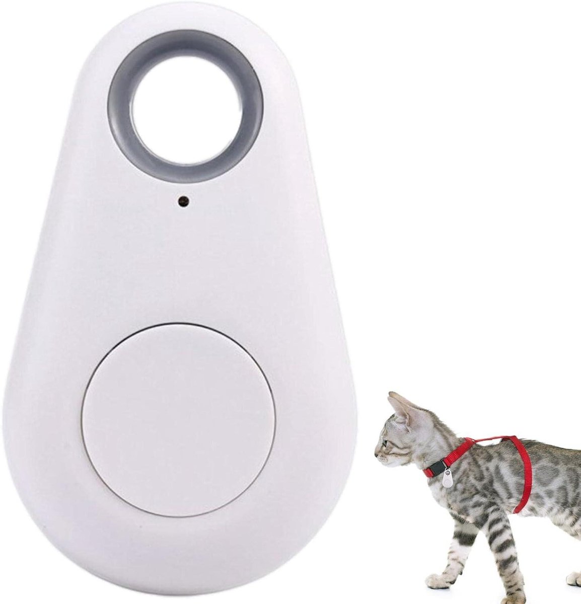 GPS Tracker - Locatie Tracker - Huisdier Vind - Real-time Positie - Draagbaar - Wit