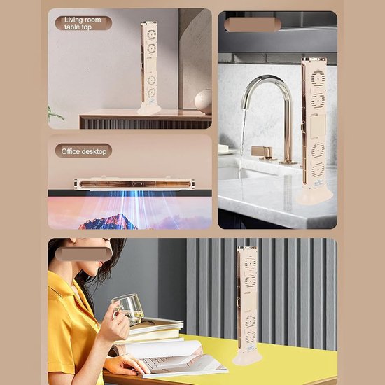 VHV - Torenventilator - bladloze torenventilator usb - USB oplaadbaar - voor bureau, slaapkamer, studentenkamer