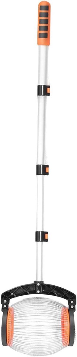 Eikelverzamelaar - Notenroller - Tuinonderhoud - Telescopisch ontwerp - 38 liter - Grijs