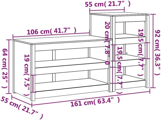 Keukenkasten Set - Buitenkeuken Kasten - Opbergen Buiten - Modulair Ontwerp - 106 x 55 x 64 cm - Natuurlijk Hout — afbeelding 3