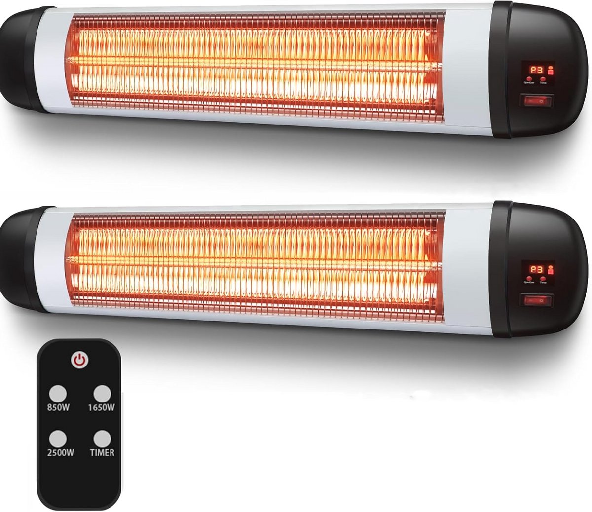 Krachtige Infrarood Terrasverwarmer 2500W met Afstandsbediening voor Buitenverwarming