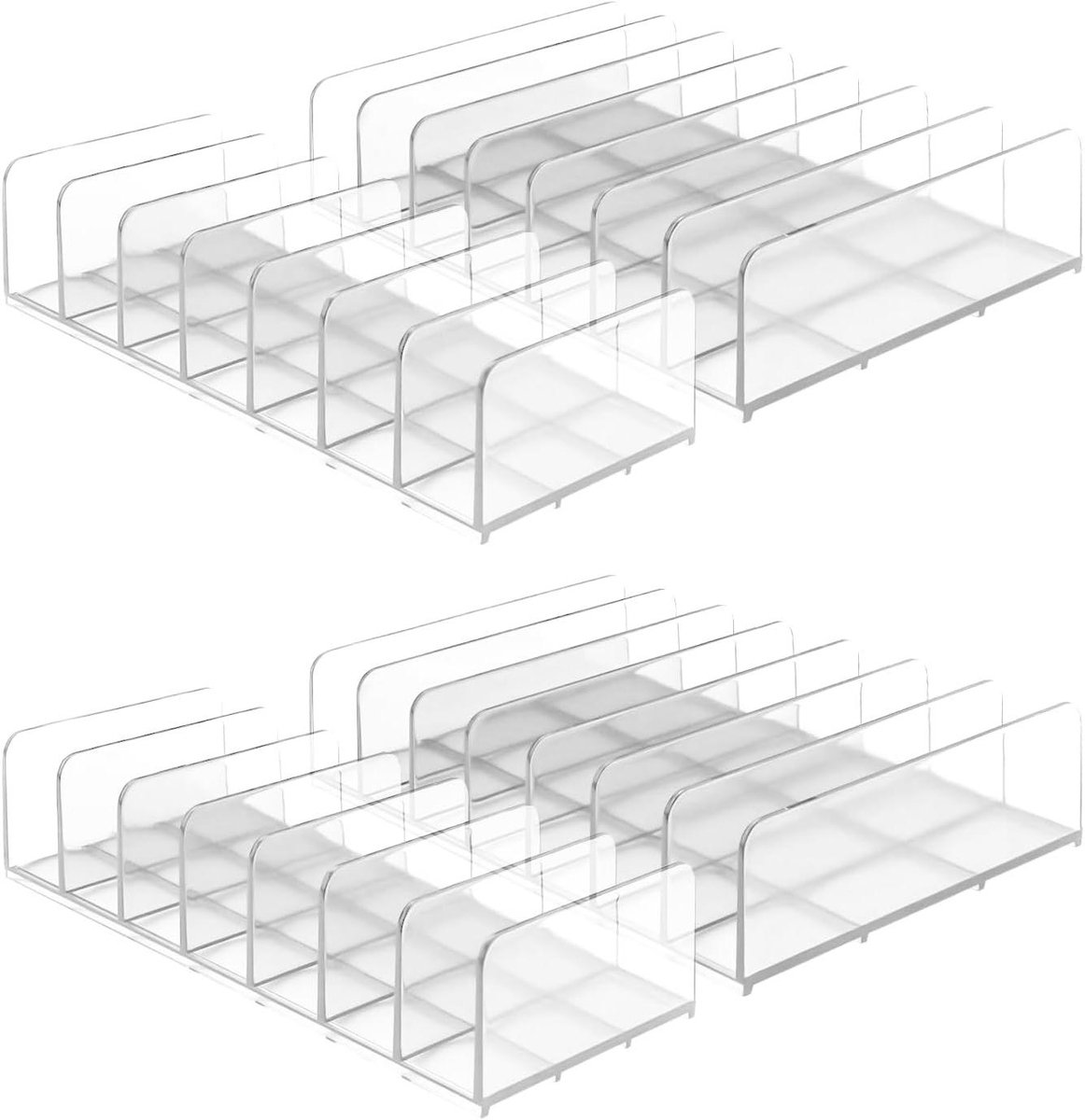 Acryl Make-up Organizer - Cosmetica Houder - Schoonheidsproducten Opbergen - 7 Vakken Ontwerp - 4 Stuks - Transparant