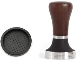 Koffie Tamper - Espresso Tamper - Bereiden Espresso - Roestvrij staal - 51 mm - Houtkleur