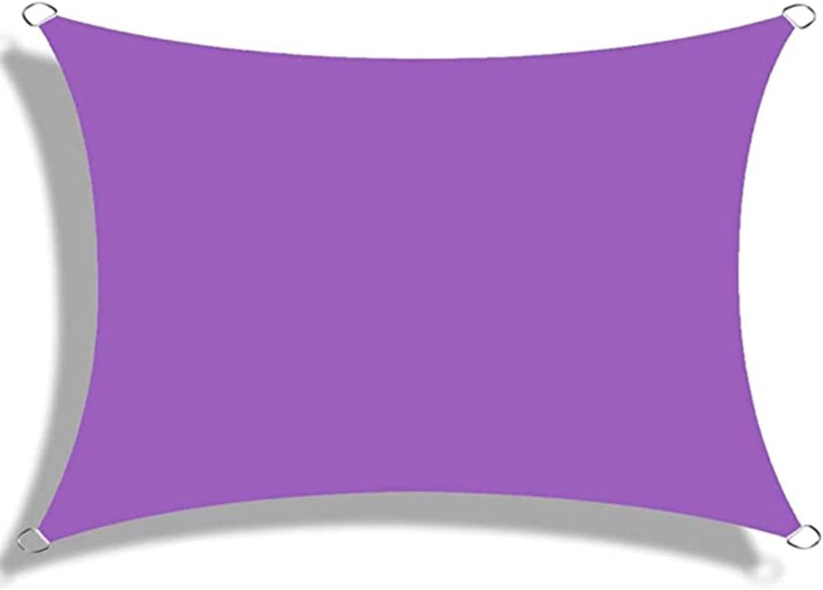 Schaduwdoek Rechthoekig - Zonnedoek Waterdicht - Terras Beschermen - 90% UV Blok - 2.5x3M - Paars