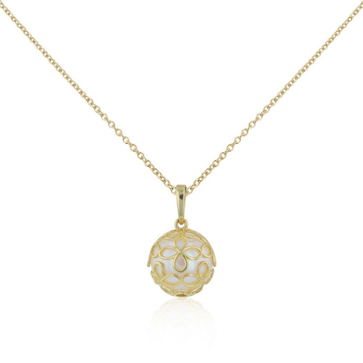 Luna-Pearls - 204.1463 - Hanger - Dames - 14K Geelgoud - Zoetwater gekweekte parel 9-9,5 mm