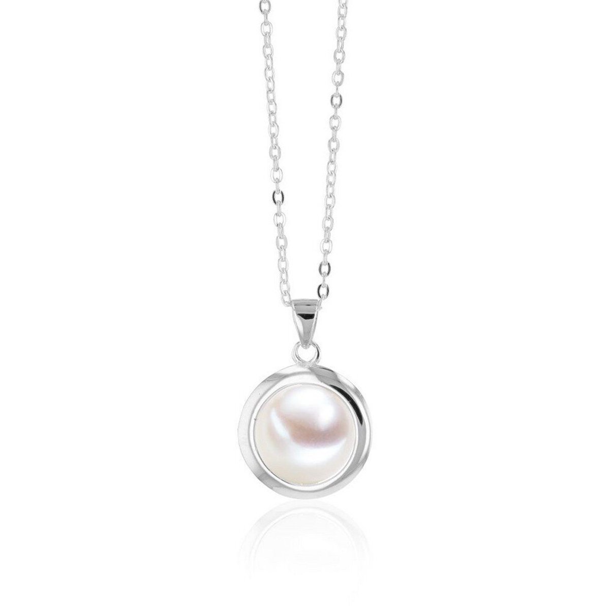 Luna-Pearls - 216.0954 - Ketting - 925/-Zilver met Tahiti gekweekte parel