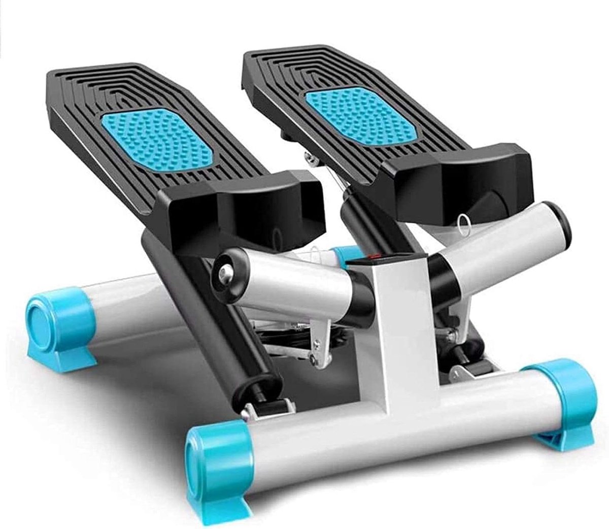 Mini Stepper - Fitnessapparaat - Cardio Training - Met Weerstandsbanden - 120KG Capaciteit - Blauw
