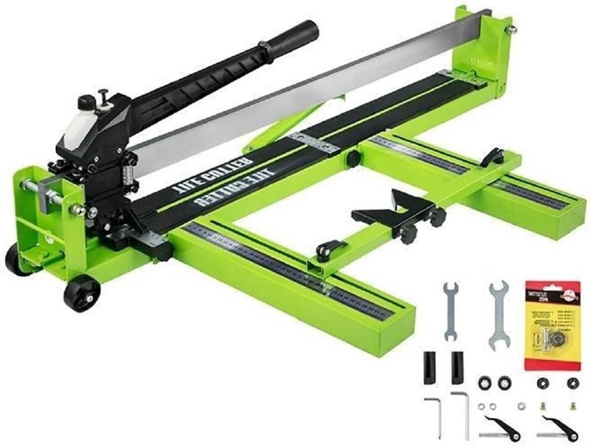 Handmatige Tegelsnijder - Snijmachine Steen - Precisie Snijden - Soepele Kogellagers - 1200 mm Snijbreedte - Groen