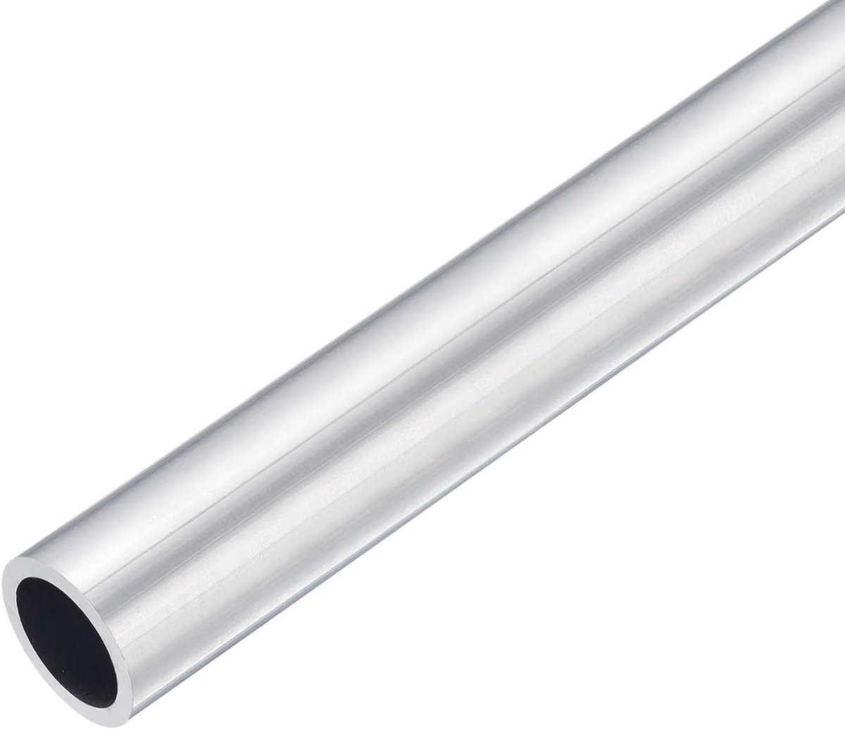 Aluminium Ronde Buis - Metaal Rechte Pijp - Doe-het-zelf Projecten - Naadloos Ontwerp - 28mm OD 22mm ID - Zilverkleurig