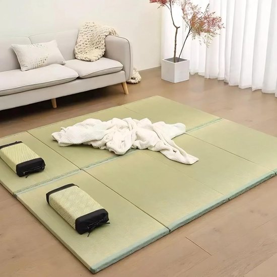 Japanse Vloermat Met Verse Geur, 4 Vouwen, Zomer Slaapmat Voor Vloeren, Meditatiemat, Yoga -matras(Size:75X200X3.5cm) — afbeelding 4