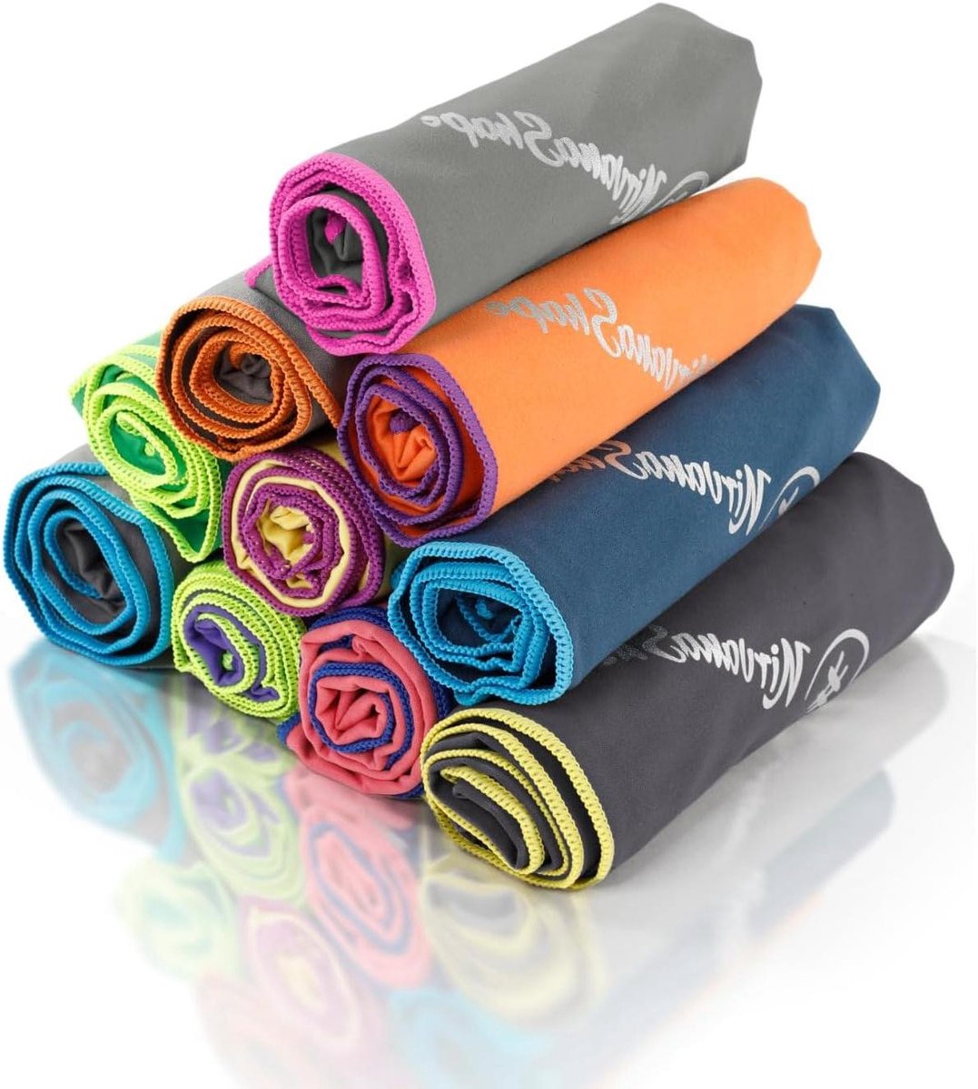 Microvezel Handdoek - Reishanddoek Strandlaken - Reizen en Sport - Sneldrogend Absorberend - 140x70 cm - Lichtgrijs Roze