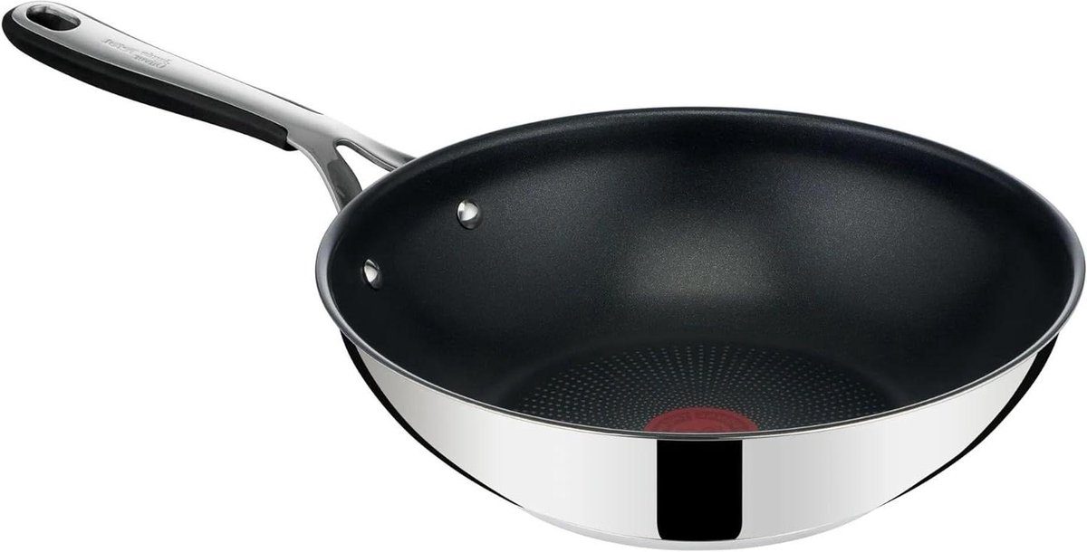 Roestvrijstalen Wokpan - Koekenpan - Dagelijks Koken - Thermo-Spot Technologie - 28 cm - Zilverkleurig