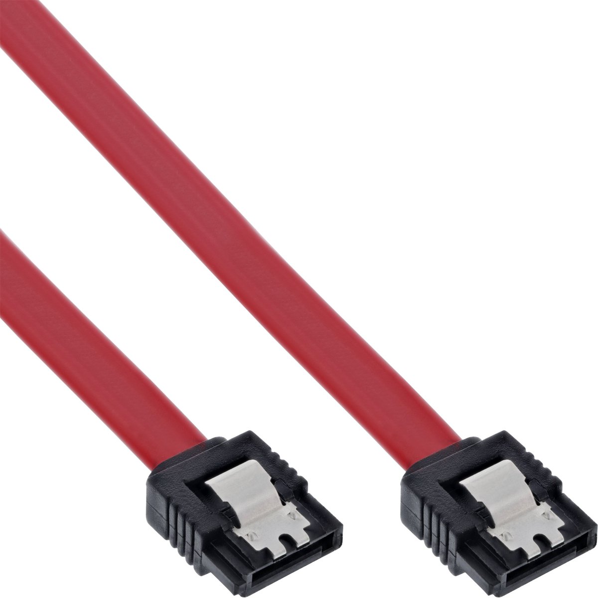 InLine® SATA-verbindingskabel, met veiligheidslipje, 0,7 m