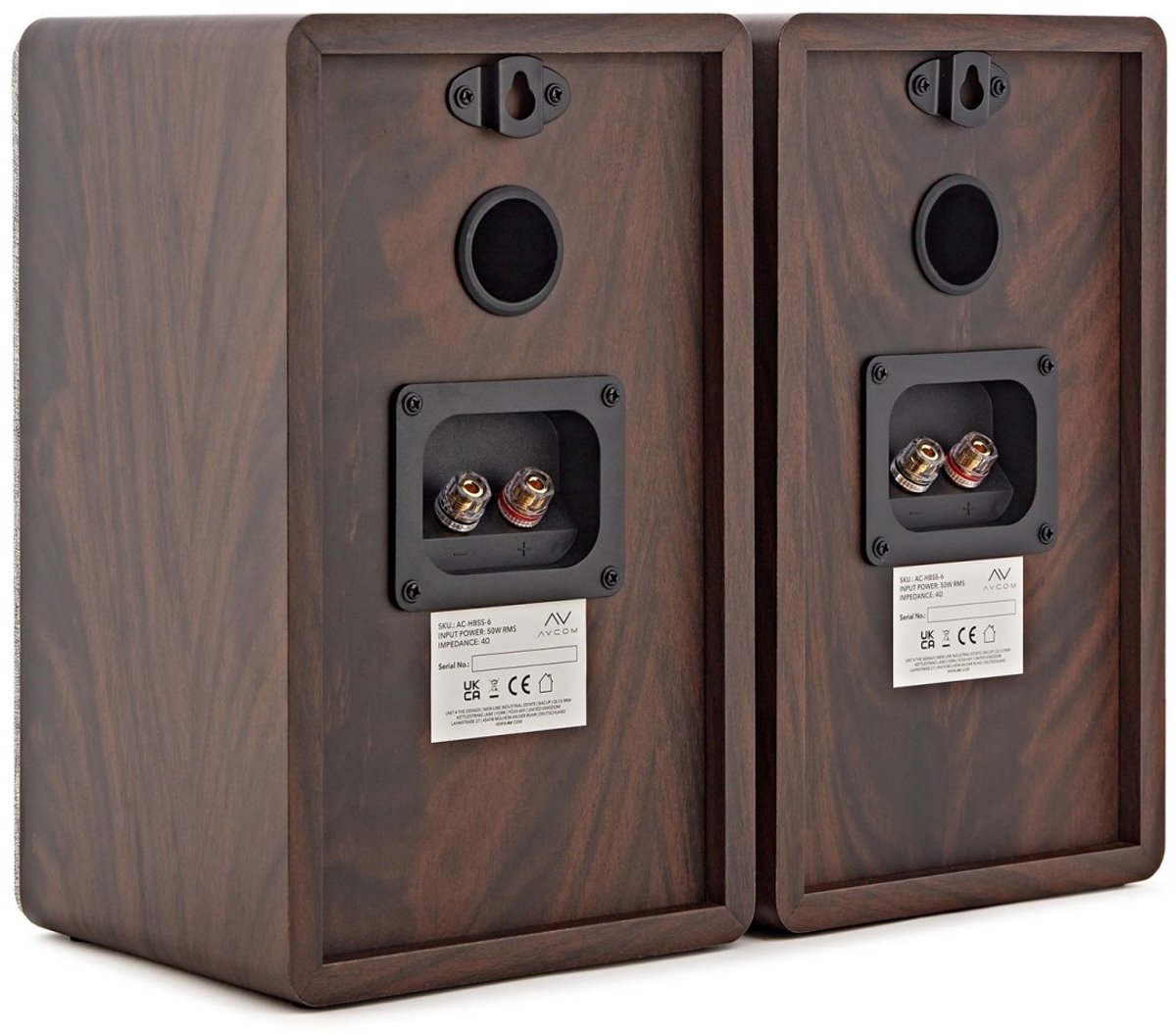 AVCOM Contemporary Platenspeler met versterker en luidspeakers, walnoot