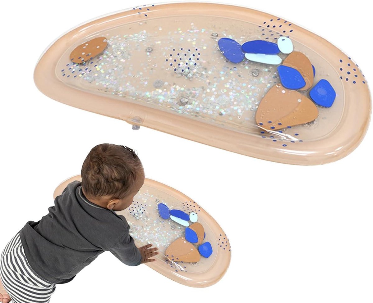 Water Speelmat - Baby Kruipmat - Ontwikkeling Stimuleren - Zelfopblazend - 73x42 cm - Multicolor