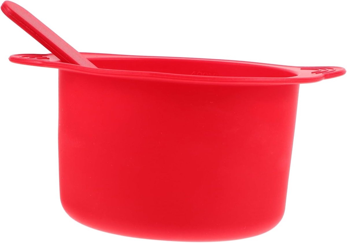 Siliconen Waxkom - Hittebestendige Kom - Ontharen Thuis - Gemakkelijk Reinigbaar - 400 ml Inhoud - Rood