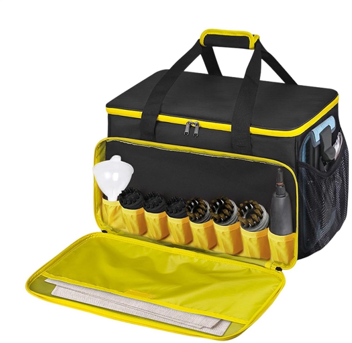 Stoomreiniger Opslag - Reinigingscontainer - Apparatuur Transport - Verstelbare Schouderband - 46 x 32 x 7 cm - Zwart